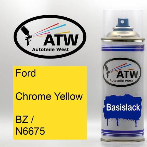 Ford, Chrome Yellow, BZ / N6675: 400ml Sprühdose, von ATW Autoteile West.